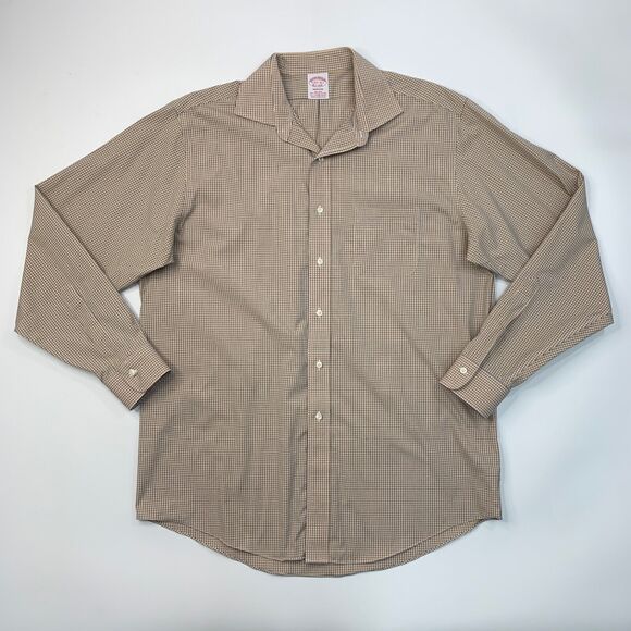 Brooks Brothers Shirt Mens 16.5 Plaid Madison Button Up Supima Cotton Stretch - Picture 2 of 10